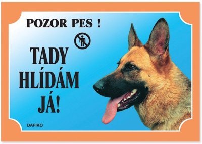 Cedulka Dafiko NĚMECKÝ OVČAK z boku