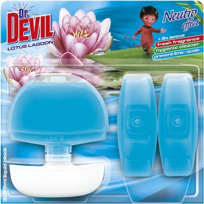 Dr. Devil tekutý WC blok neutro efekt 3x55ml Lotus lagoon