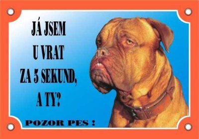 Cedulka Dafiko BORDEAUXSKÁ DOGA
