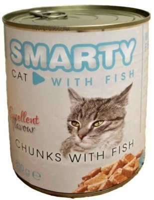 SMARTY Cat Rybí chunks, konzeva 810 g