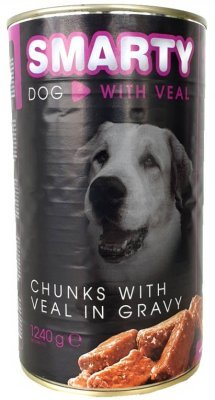 SMARTY Dog Jehněčí chunks, konzerva 1240 g
