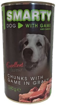 SMARTY Dog Zvěřina chunks, konzerva 1240 g