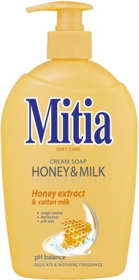 Mitia tekuté mýdlo 500ml Honey&Milk s dávkovačem