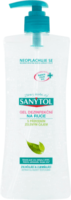 SANYTOL dezinfekční gel na ruce s přírodním zeleným čajem 500ml