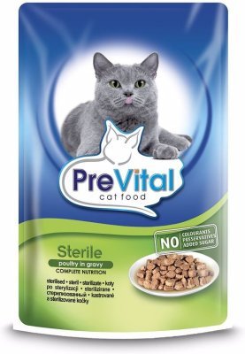 PreVital kočka sterile drůbeží v omáčce, kapsa 100 g