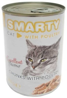 SMARTY Cat Drůbeží chunks, konzerva 410 g