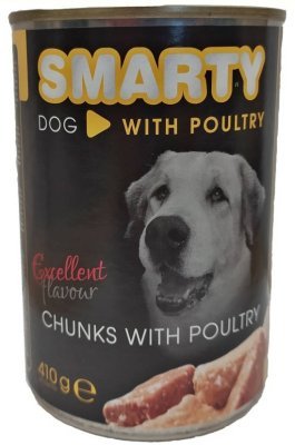 SMARTY Dog Drůbeží chunks, konzerva 410 g