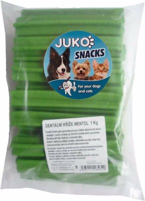 Dentální kříž Mentol JUKO Snacks 1 kg (cca 44 ks)