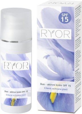 RYOR Duo-aktivní krém SPF 15 50ml dávkovač RYOR + dáreček 3 vzorečky zdarma