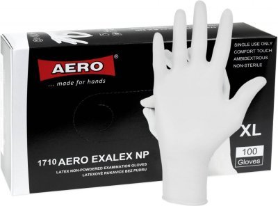 Rukavice vyšetřovací latexové XL pudrované100ks