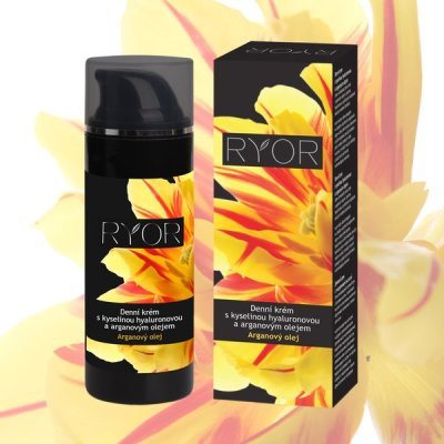 RYOR Denní krém s kys. hyaluronovou a arganovým olejem 50ml dávkovač + dáreček 3 vzorečky zdarma