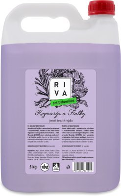 RIVA tekuté mýdlo antibakteriální 5kg Rozmarýn a Fialky