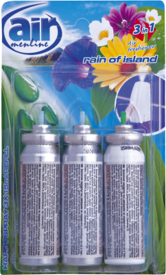 Air Menline sprej osvěžovač refill 3x15ml Rain of Island náplň