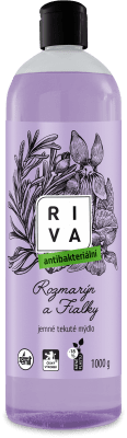 RIVA tekuté mýdlo antibakteriální 1l Rozmarýn a Fialky