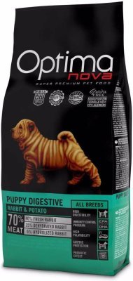 OPTIMAnova Dog Puppy Digestive Rabbit & Potato GF 2 kg