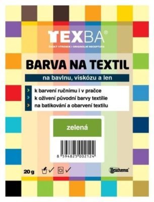 TEXBA 08 zelená barva na textil Druchema