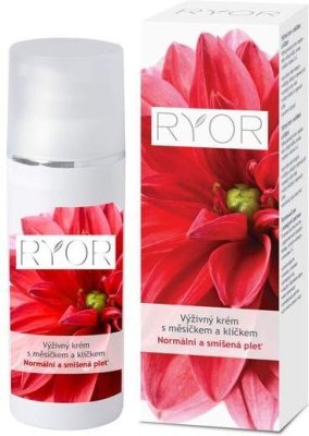 RYOR Výživný krém s měsíčkem a klíčkem 50ml dávkovač + dáreček 3 vzorečky zdarma