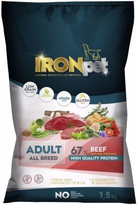 IRONpet Dog Adult All Breed Beef (Hovězí) 1,5 kg
