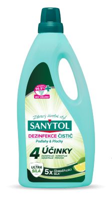 SANYTOL Dezinfekce 1l univerzální čistič podlahy a plochy 4 účinky