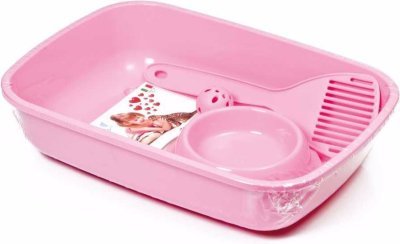 Sada WC s doplňky, béžová