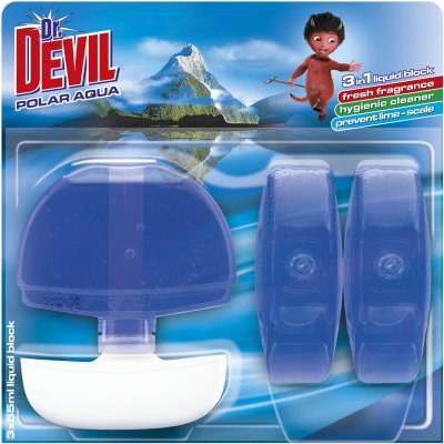 Dr. Devil WC blok 3v1 3x55ml Polar aqua