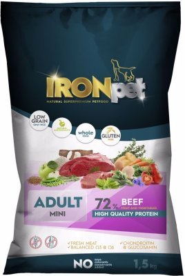 IRONpet Dog Mini Adult Beef (Hovězí) 1,5 kg