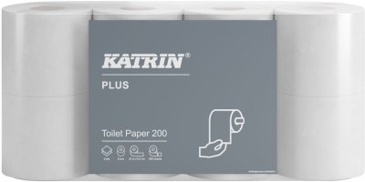 Toaletní papír Katrin 200 útržků, 2vr, délka 23,4m (8ks)