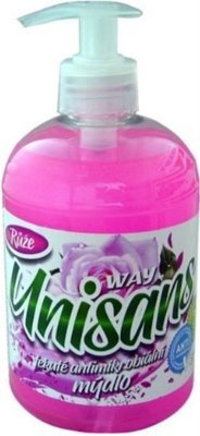 Unisans mýdlo 500ml Růže antimikrobiální