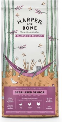 Vzorek Harper and Bone Cat Senior Sterilised příchutě farmy 70 g