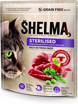 SHELMA Cat Sterilised Beef GF 750 g