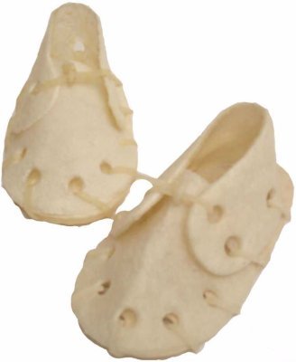 Botička z buvolí kůže bílá JUKO Snacks 7,5 cm (50 ks)