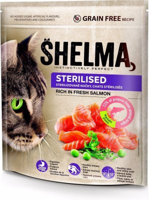 SHELMA Cat Sterilised Salmon GF 750 g