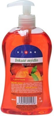 Vione tekuté mýdlo 500ml RŮŽOVÉ (Broskev) s glycerinem, čiré s pumpičkou