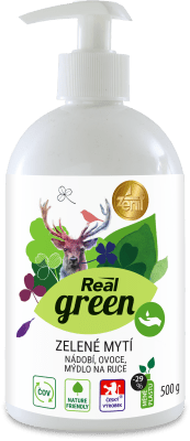 Real green Zelené umývanie-riadu, ruky, ovocie a zelenina 500g