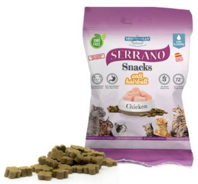 Serrano Snack Cat AntiHairball Salmon & Tuna 50 g
