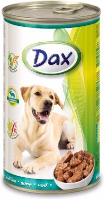 Dax Dog kousky zvěřina, konzerva 1240 g