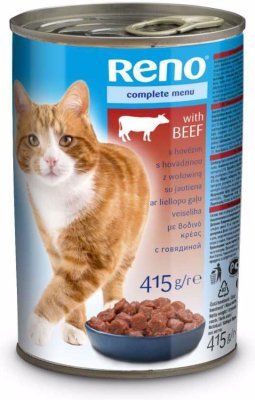 RENO Cat hovězí, kousky 415 g