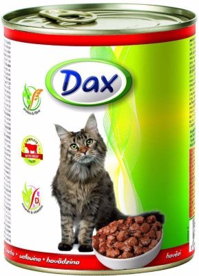 Dax Cat kousky hovězí, konzerva 830 g