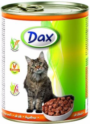 Dax Cat kousky drůbeží, konzerva 830 g