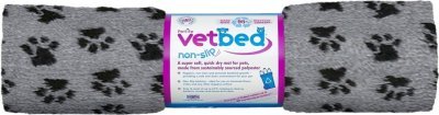 Vetbed protiskluz / Drybed šedá packy 150 x 100 cm DELUXE, vlas 30 mm