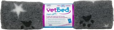 Vetbed protiskluz / Drybed šedá packa a hvězda 150 x 100 cm DELUXE, vlas 30 mm