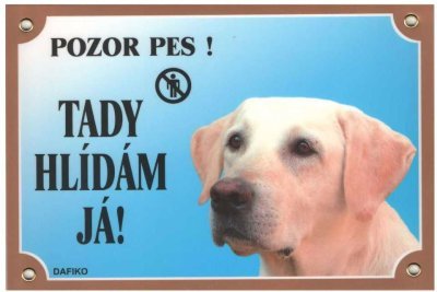 Cedulka Dafiko LABRADOR světlý
