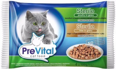 PreVital kočka sterile játra a drůbeží, kapsa 100 g (4 pack)