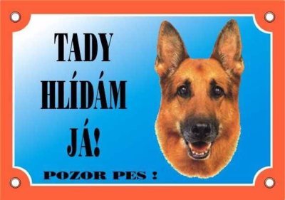 Cedulka Dafiko NĚMECKÝ OVČAK ze předu