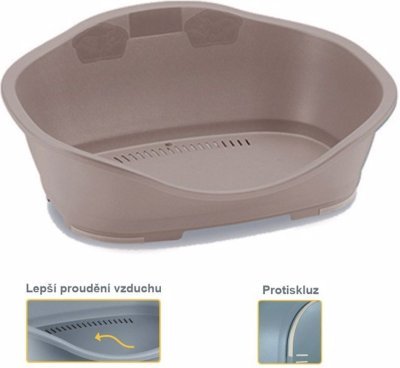Pelíšek plast 2 světle hnědá 68,5x49x27,5
