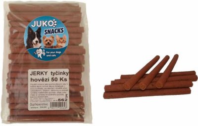 Jerky tyčinky Hovězí JUKO Snacks (50 ks)