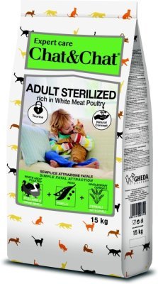 Chat & Chat Expert Adult Sterilized s drůbežím masem 15 kg