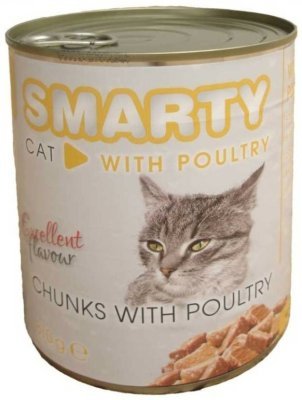 SMARTY Cat Drůbeží chunks, konzerva 810 g