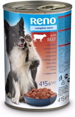 RENO Dog hovězí, kousky 415 g