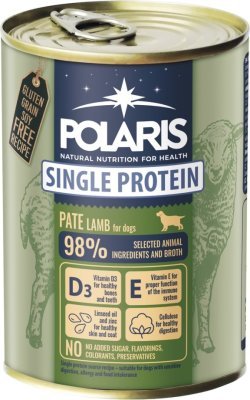Polaris Single Protein paté Pes Jehněčí, konzerva 400 g PRODEJ PO BALENÍ (6 ks)
